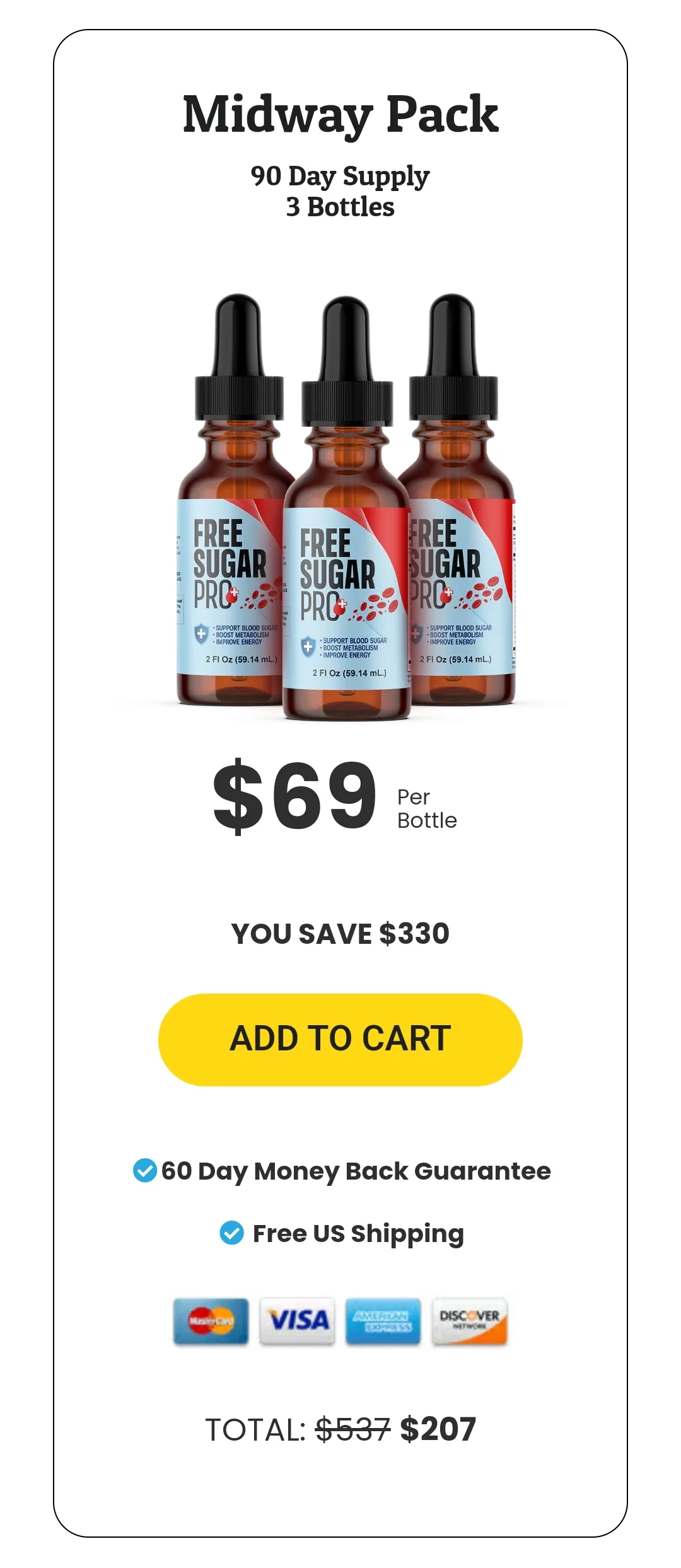 Free Sugar Pro 3 bottles pricing